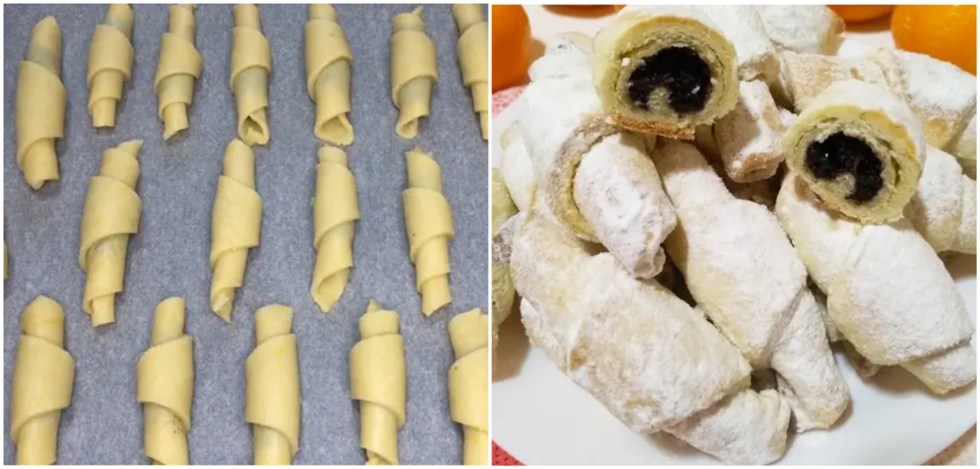 Рогалики з маковою начинкою на пісковому дріжджовому тісті без вистоювання! Рецепт на віки