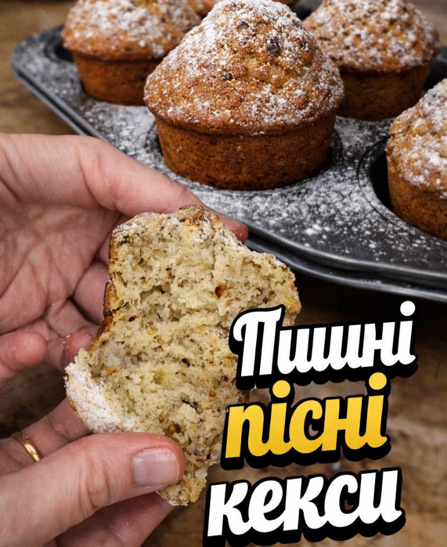 Пишні пісні кекси до чаю: навіть коли не постимо, готуємо часто, коли потрібно швидше прилаштувати банани або яблука