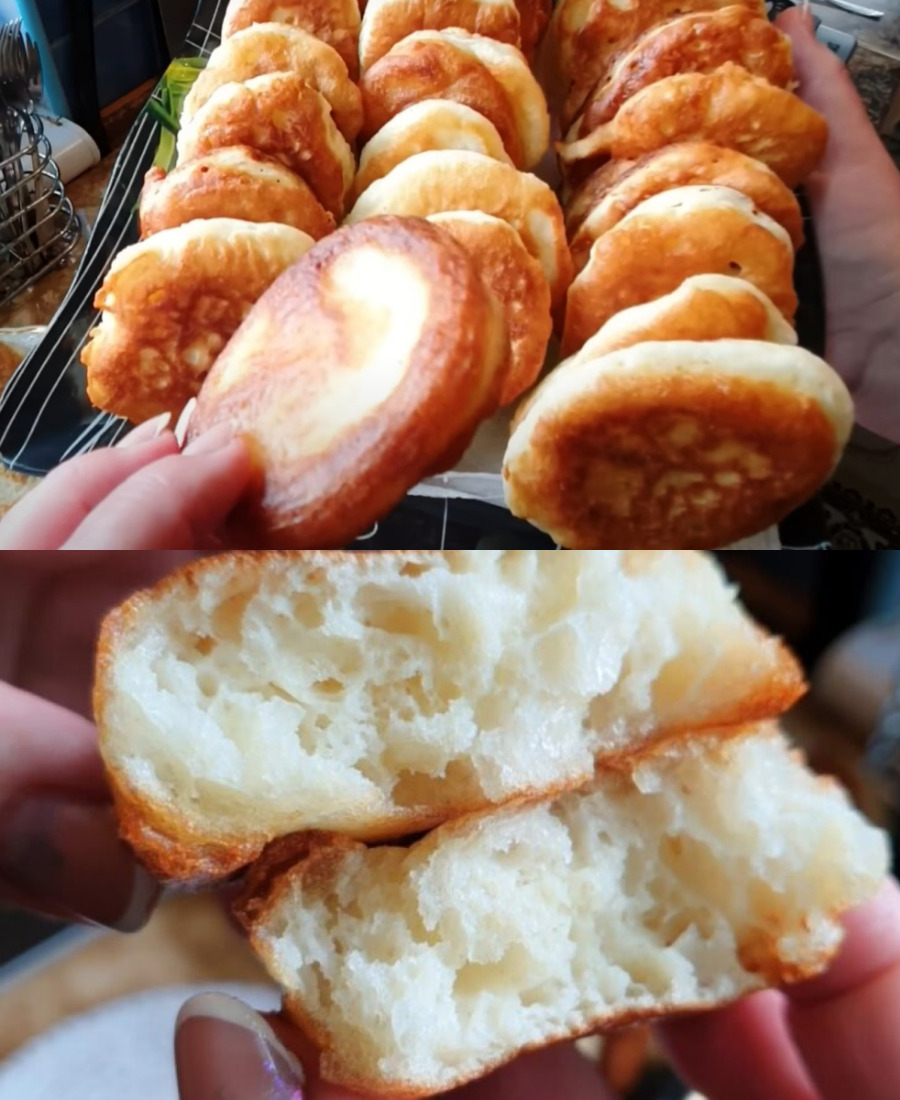 Беру 500 мл кефіру та 2 яйця. Пишні оладки з золотистою скоринкою