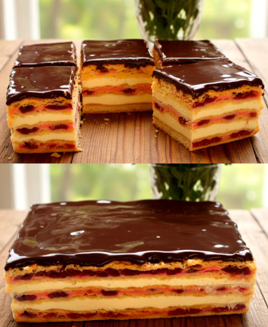 Це так смачно, що “язик можна проковтнути”! Пляцок Слойка з вишнями на білковій піні