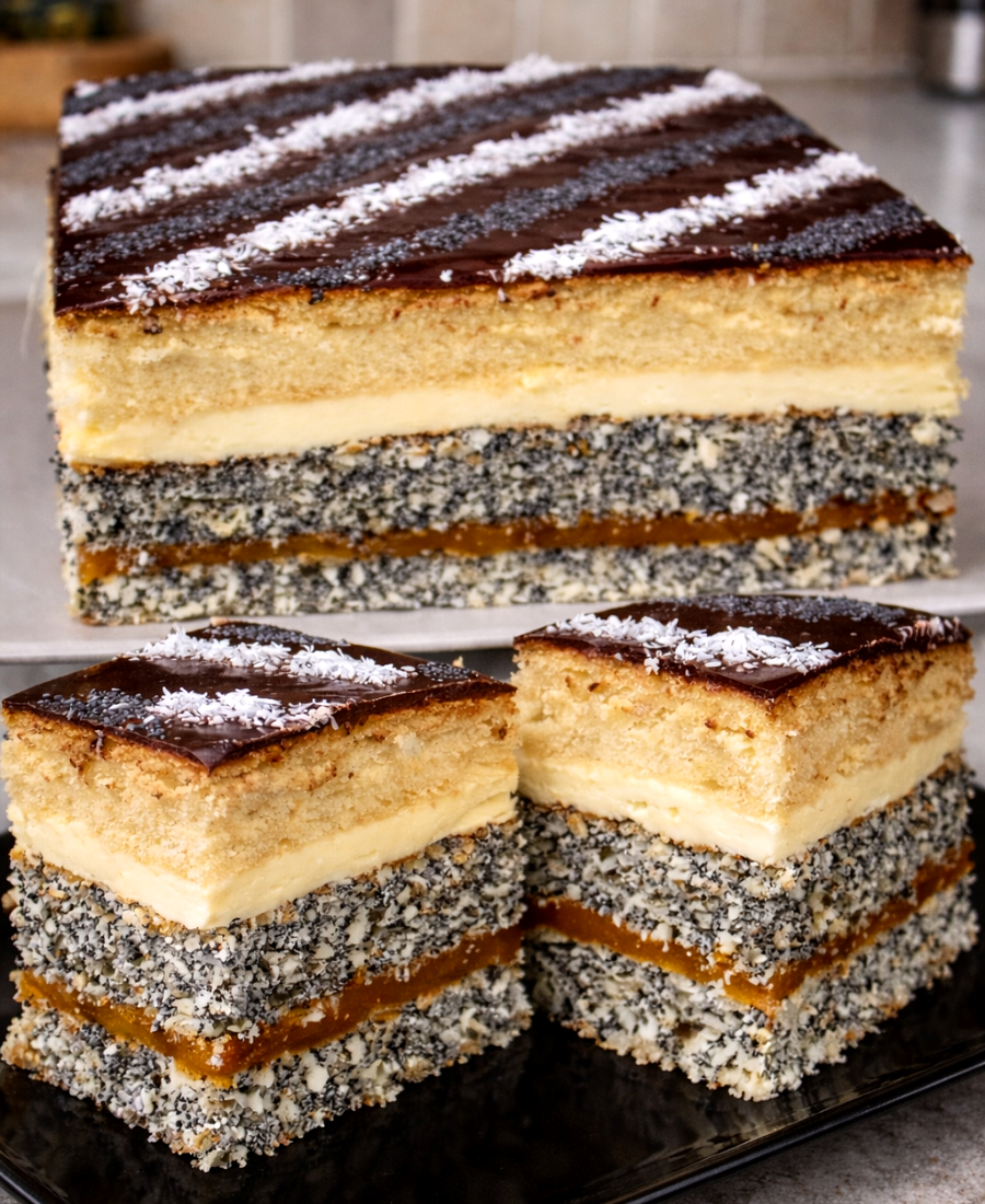 Пляцок із маком та кокосом - королівська випічка на свято! 👑 Найсмачніший рецепт від української господині