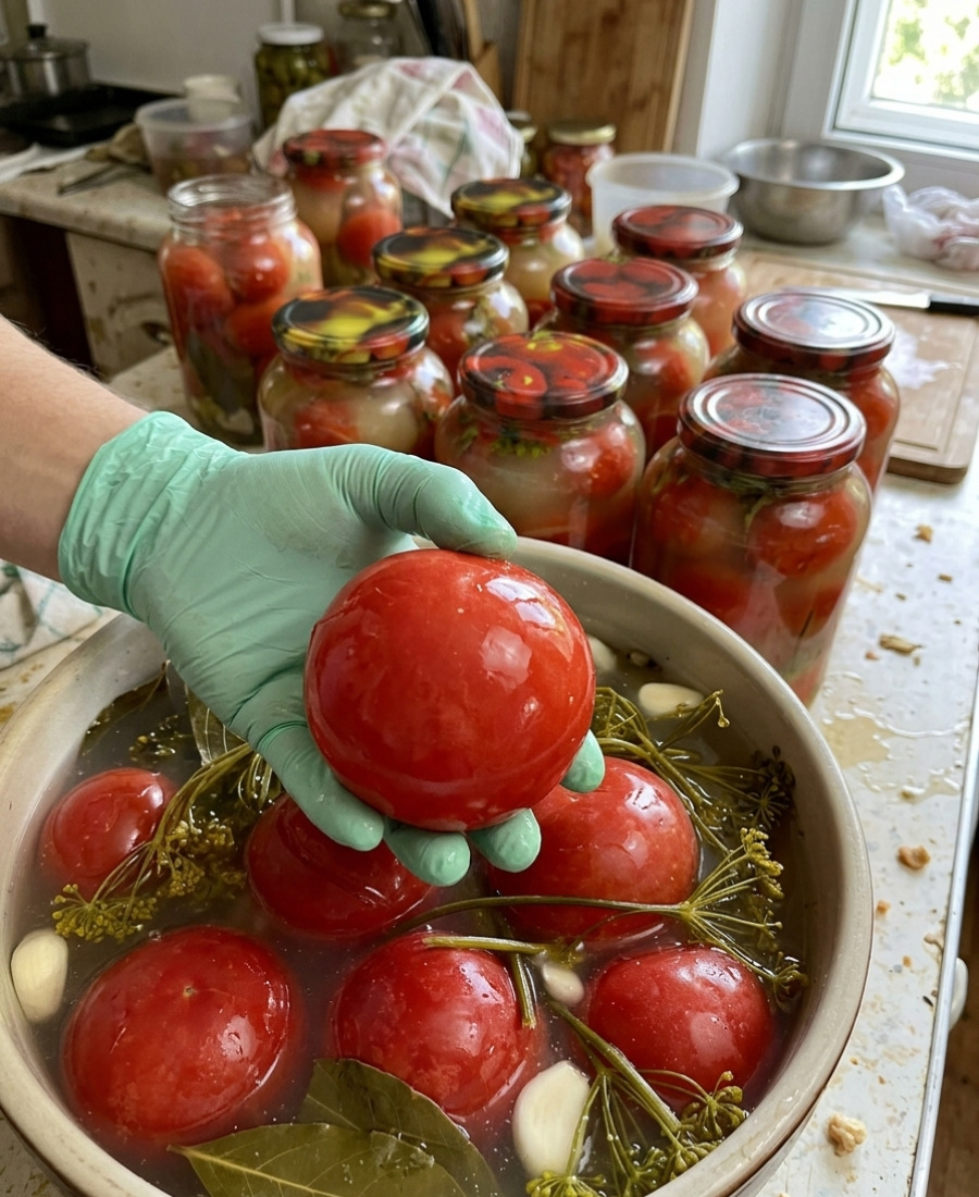 Квашені помідори на зиму, як з бочки: неймовірно смачні і ароматні, такі завжди з’їдаються першими, можна зберігати навіть в квартирі