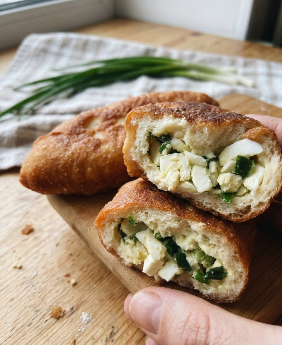 Мої улюблені смажені пиріжки з зеленою цибулею і яйцем: ідеальне заварне тісто і смачна начинка, що може бути краще?