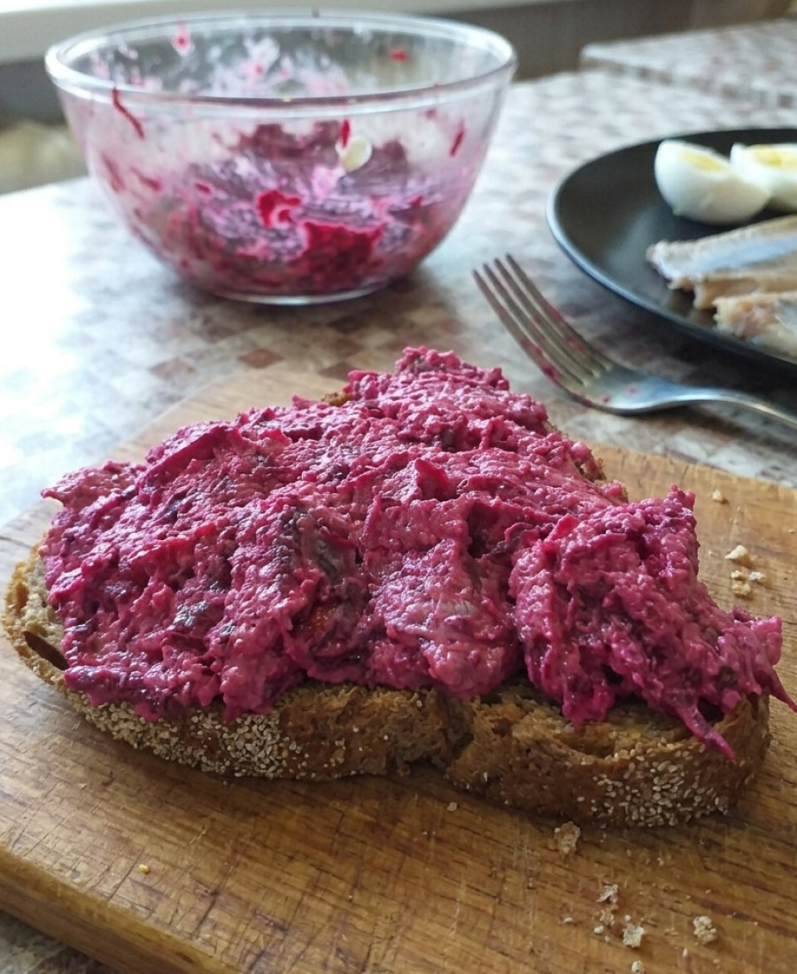 Показую, як просто приготувати ніжний паштет з буряка і оселедця: дуже смачно виходить, подаю на будь-який стіл