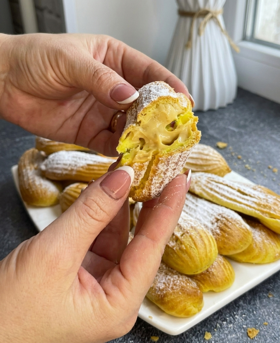 Рецепт ідеальний! Готуємо ДОМАШНІ ЕКЛЕРИ із ніжним кремом. Тут дуже смачне тісто! Рецепт, який вийде у кожного!