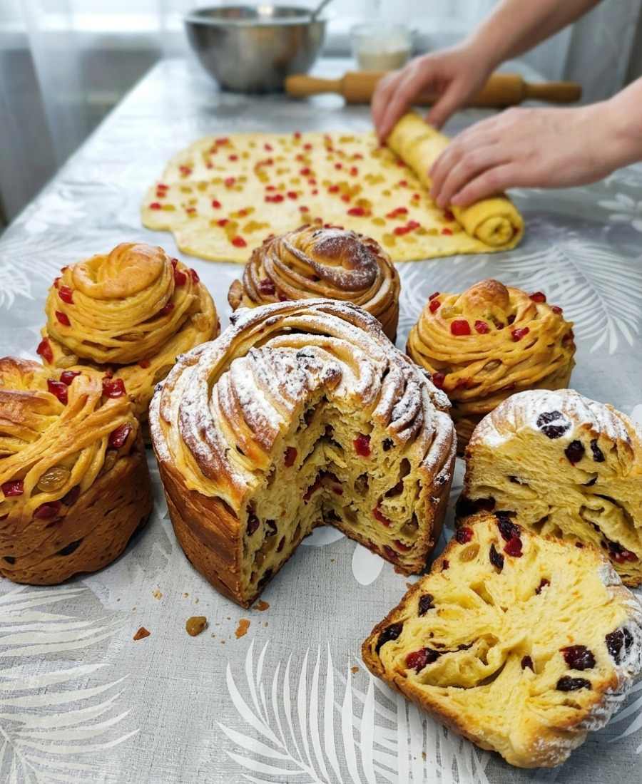 Великодня Паска “Краффін” з родзинками і сушеної вишні