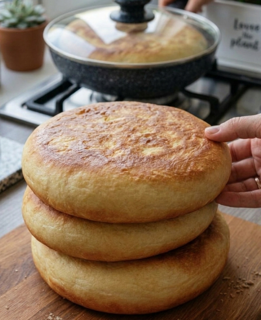 🍽️ Хліб на сковорідці – класний рецепт приготування, виходить м’якенький і смачний